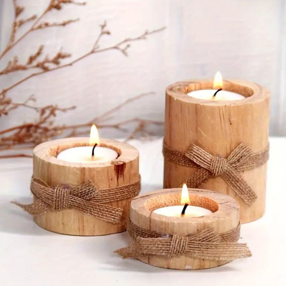 BowLift | Bamboo Essence Candle Holders | 3 sets