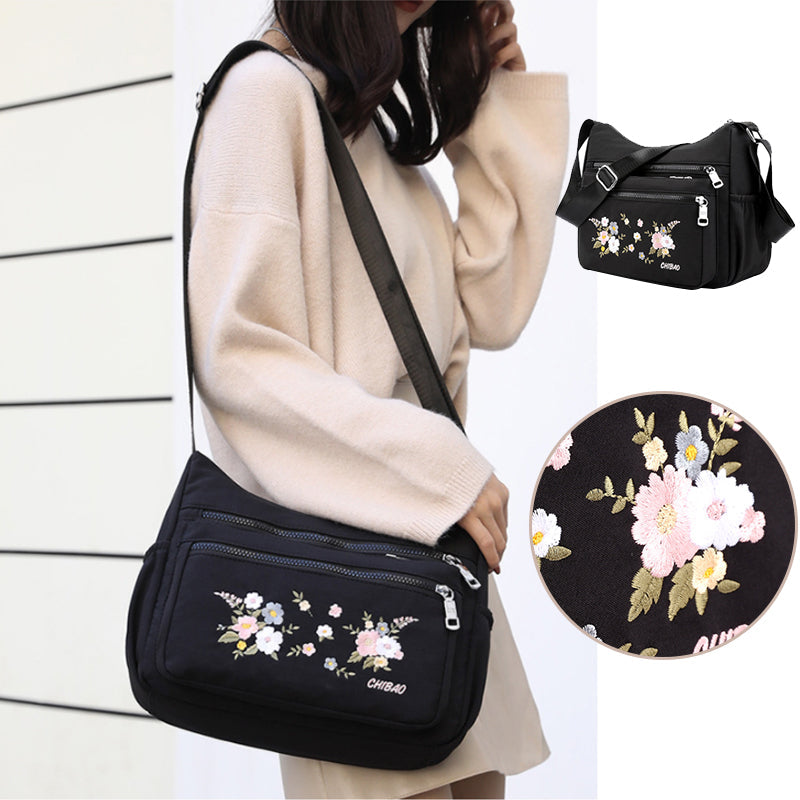 BowLift | Embroidered Flower Shoulder Bag