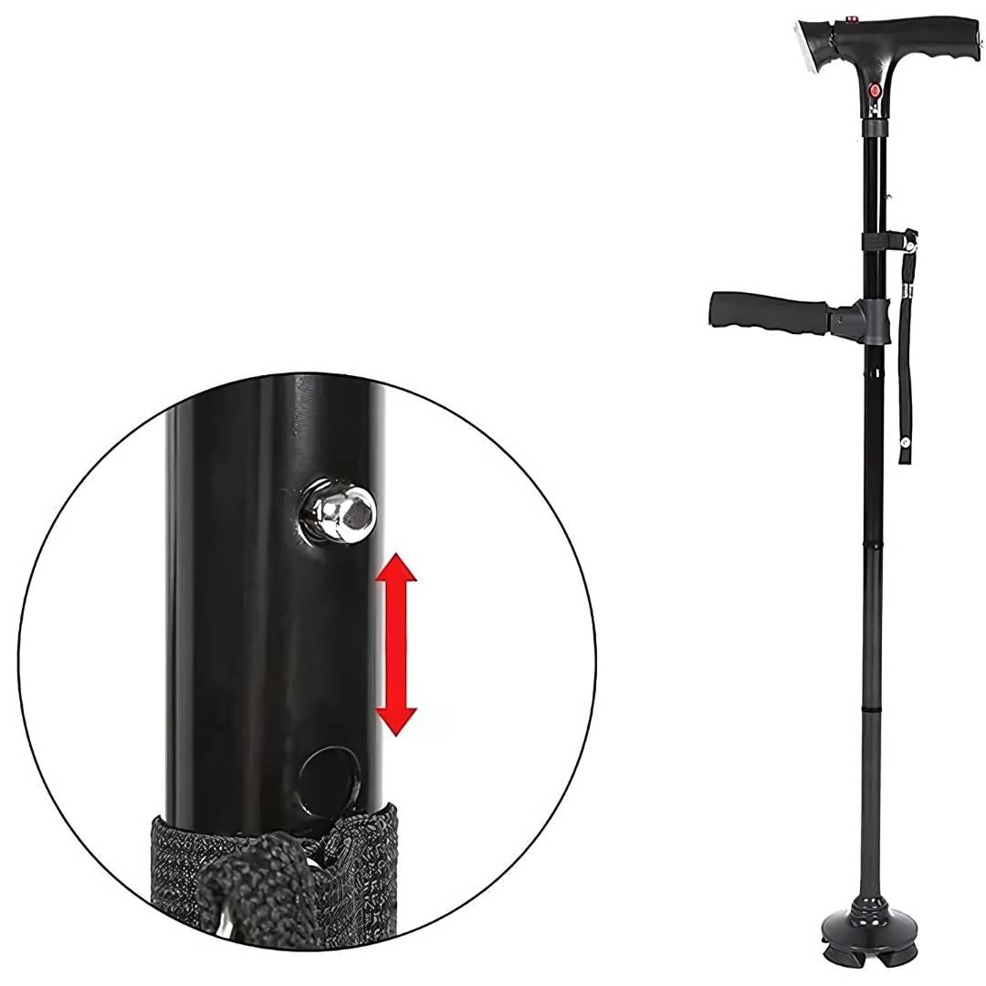 BowLift | Folding Cane | Lightweight, Telescopic & Collapsible Walking Stick for Seniors and Travellers