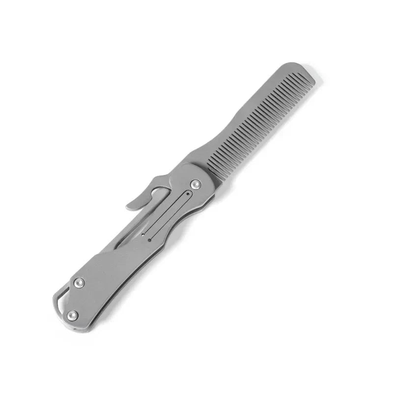 BowLift | Pure Titanium Folding Comb - Anti-Static Travel Massage Comb