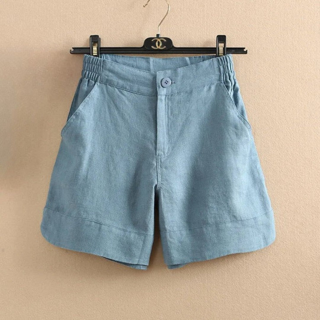 Relaxed Linen Shorts with Lightweight Feel