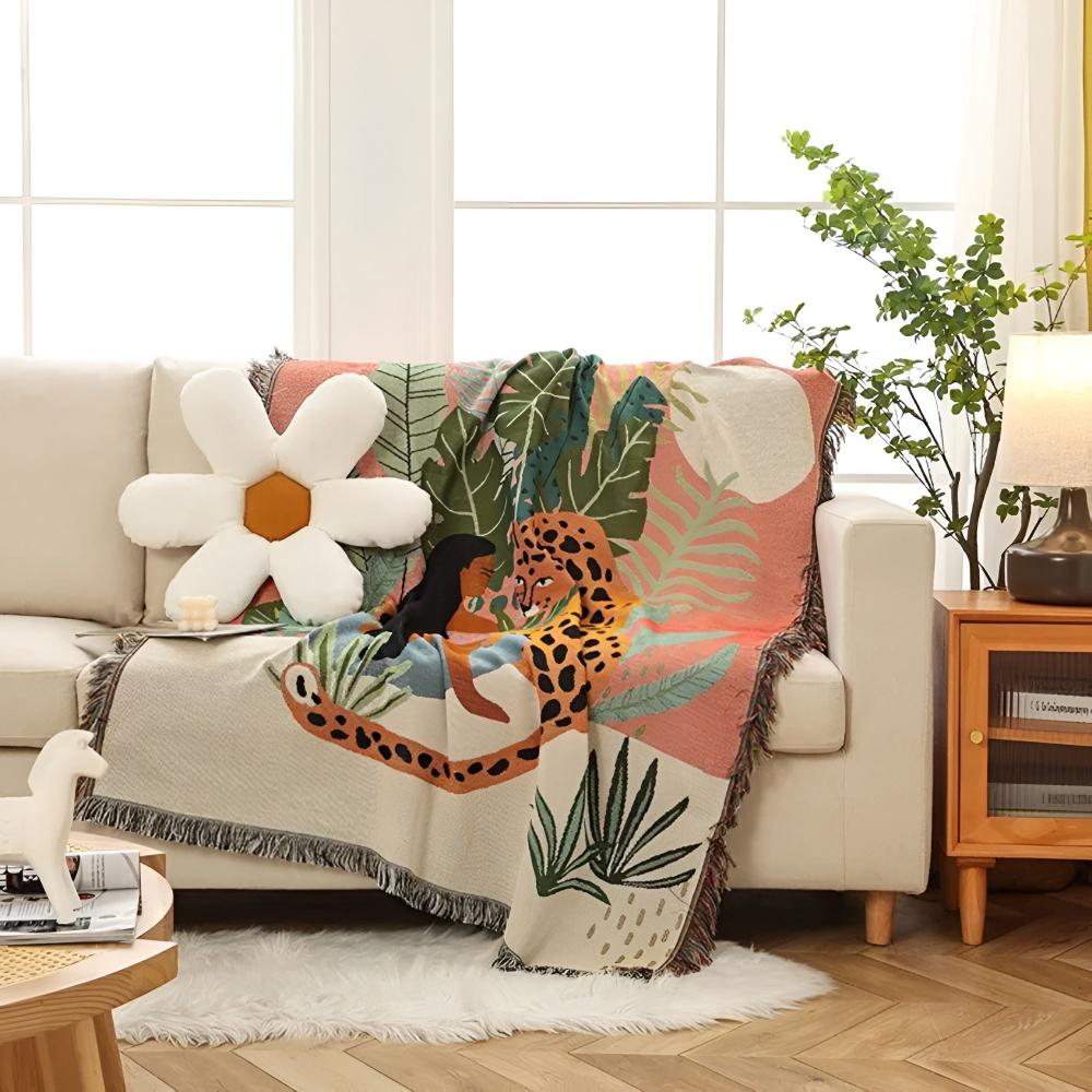 BowLift | Jungle Leopard Patterned Throw Blanket