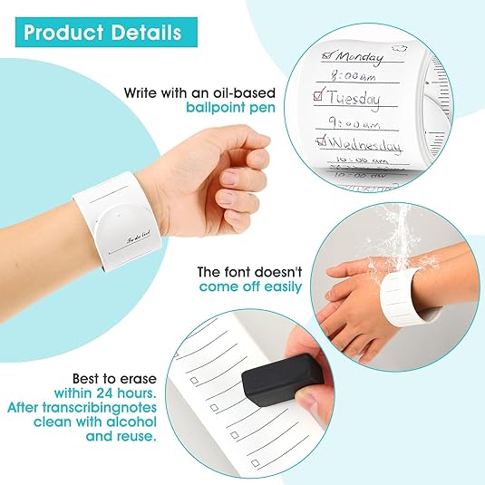 BowLift | Reusable Erasable To Do List Silicone Wristband