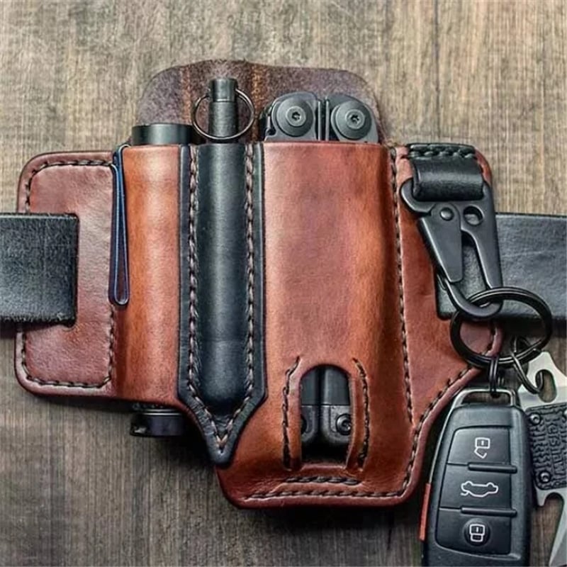 BowLift | Cowhide Multitool Belt Pouch — Sturdy Holder for Tactical Equipment