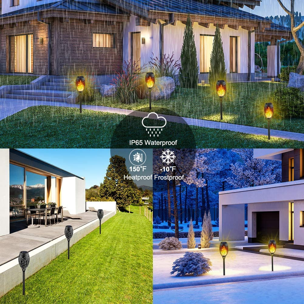 BowLift | 8-Pack: Solar Torch Light with Flickering Flame