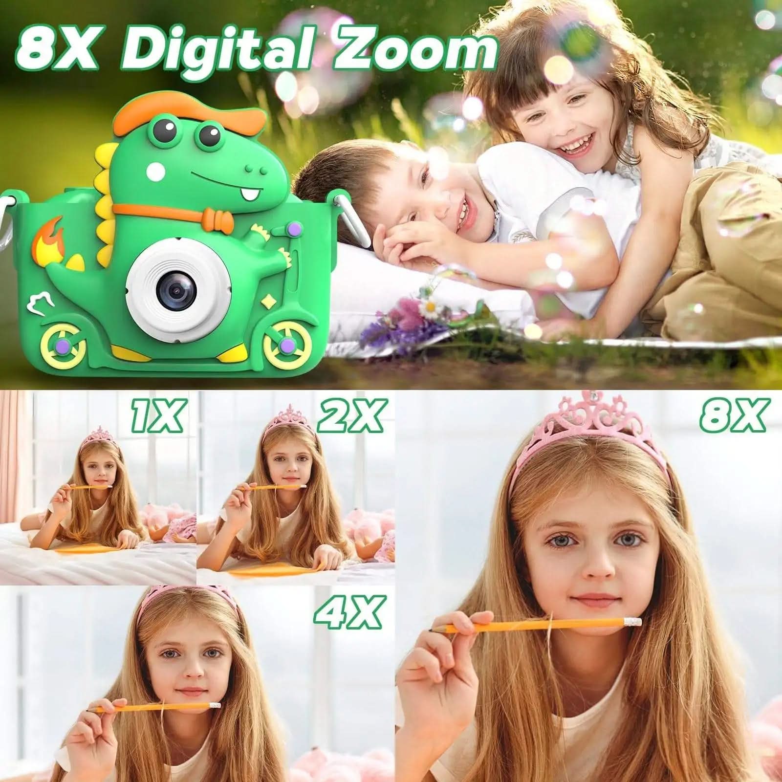 BowLift | Dinosaur camera for kids with 1080p HD