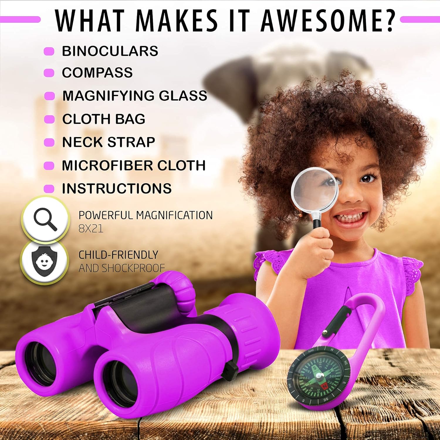 BowLift | Binoculars for Kids Lightweight Outdoor Adventure