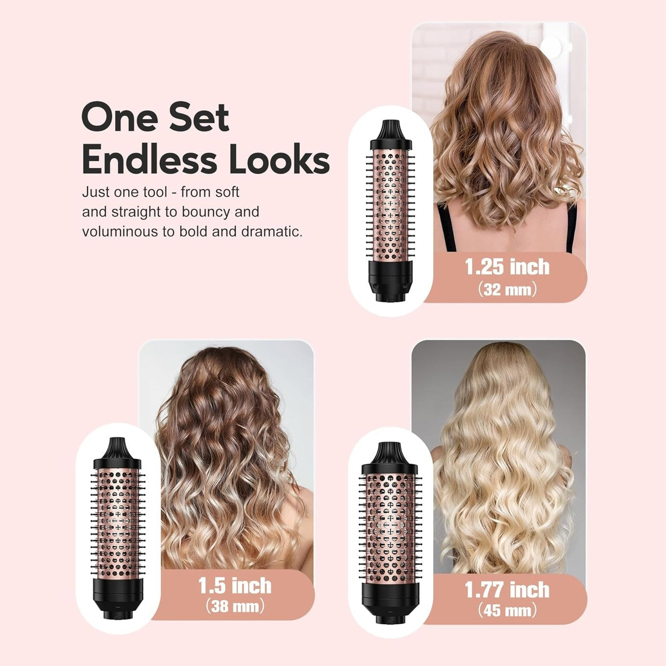 BowLift | Curling Wand | 3-in-1 Ionic Styling Tool for Home
