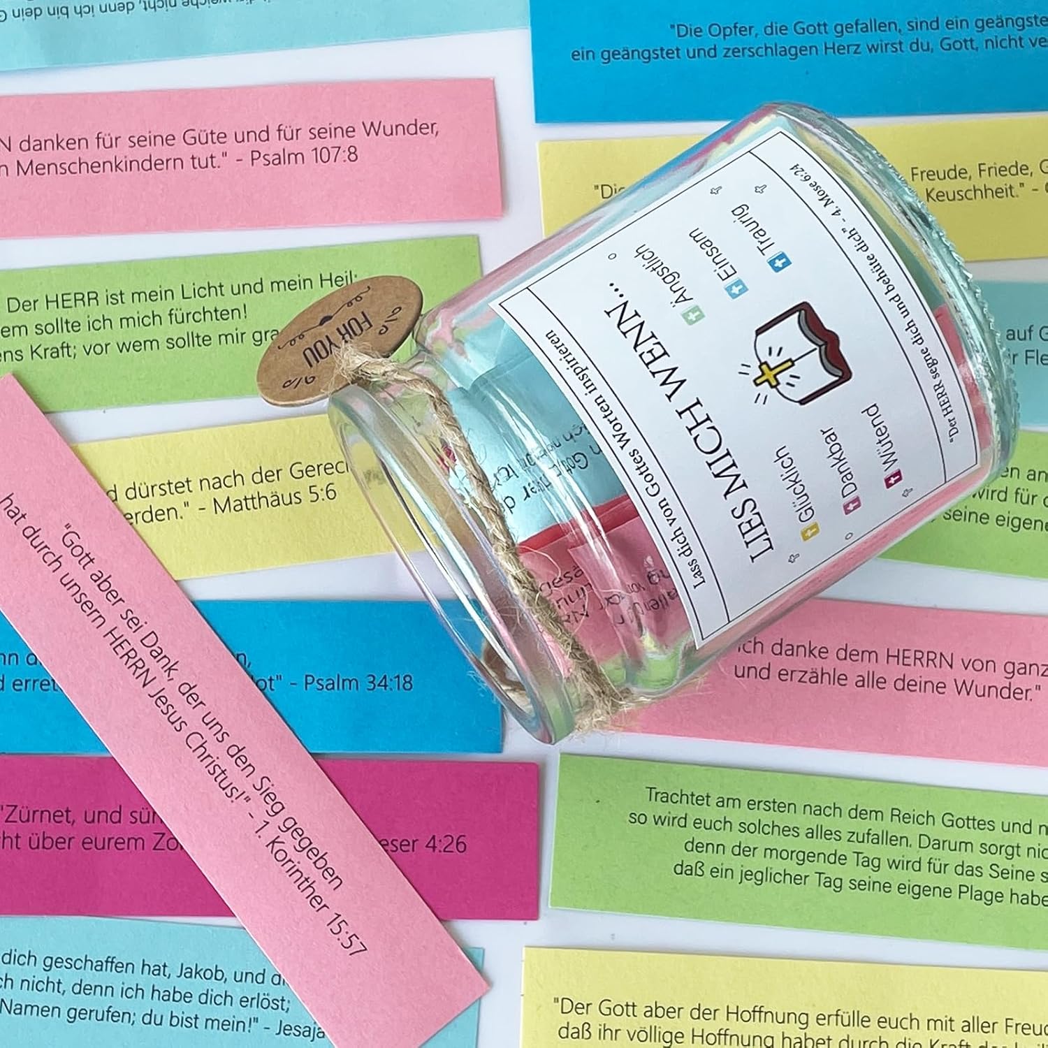 BowLift | Handmade 90 Days Bible Verse Glass