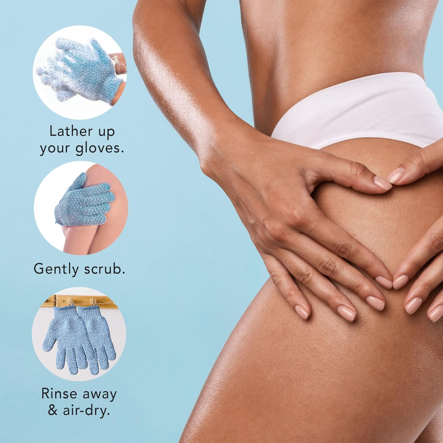 BowLift | Exfoliating Bath Gloves β Set of 2