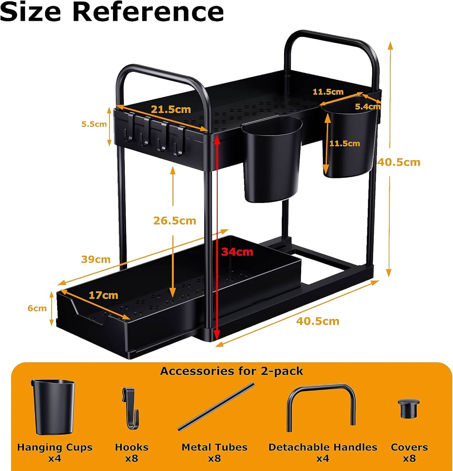 BowLift | EcoSpace - 2-tier under-desk shelf
