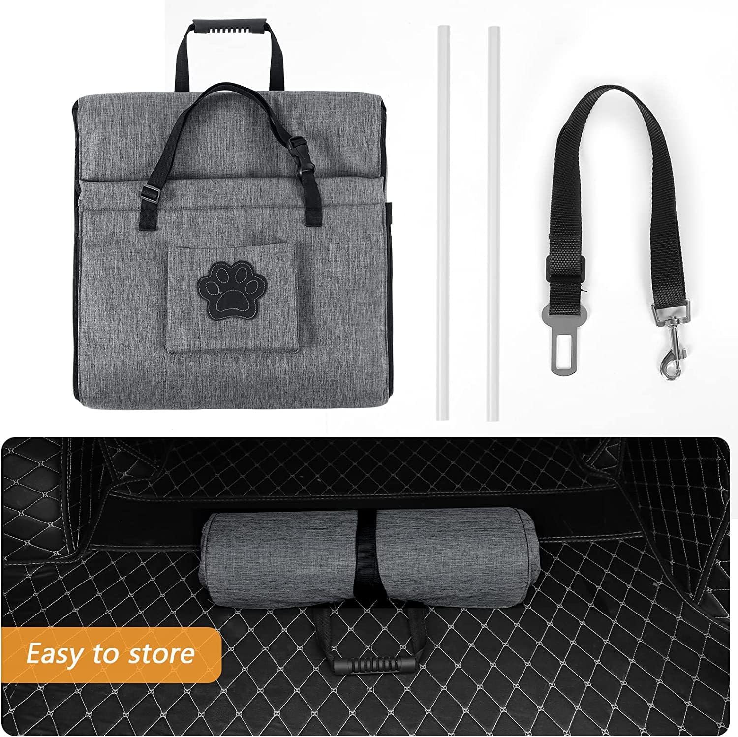 BowLift | Portable Cats & Dog Seat for Car | Waterproof, Spacious & Secure for Stress-Free Car Rides | Dog Car Booster Seat for Summer Holidays