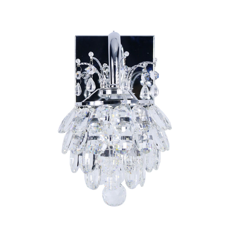 BowLift | Crystal Artichoke Wall Lamp Modern Style Nightstand LED Wall Light Lamp in Chrome
