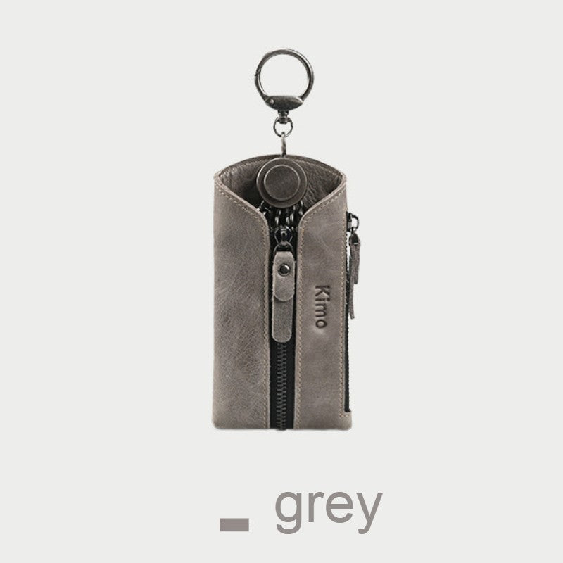 BowLift | 7-in-1 Portable Leather Key Case with Zipper Coin Purse, for Men & Women