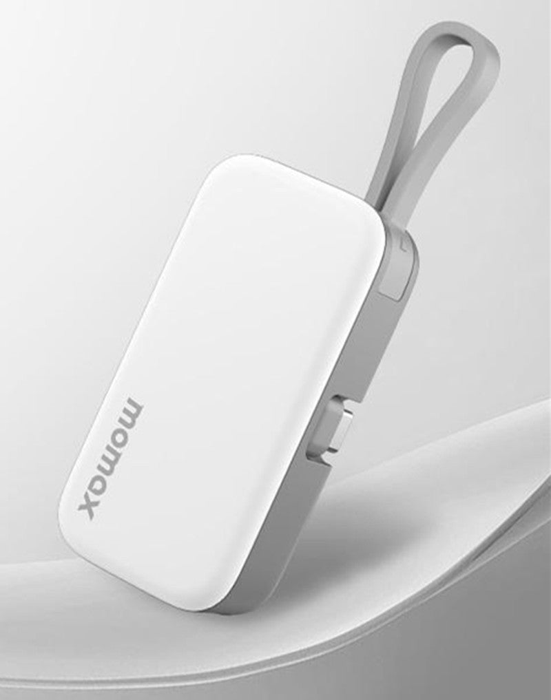 BowLift | 5000mAh Mini Capsule Portable Power Bank With Built-in Fast Charging Cable