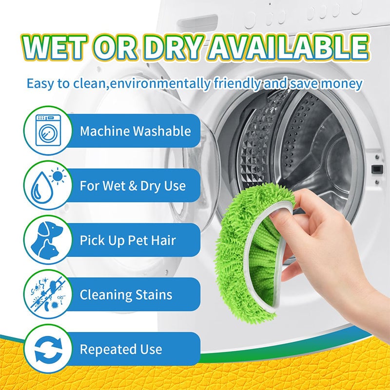 BowLift | Chenille Mop Refill Pads for Home Use โ Replacement Mop Heads for Floor Cleaning