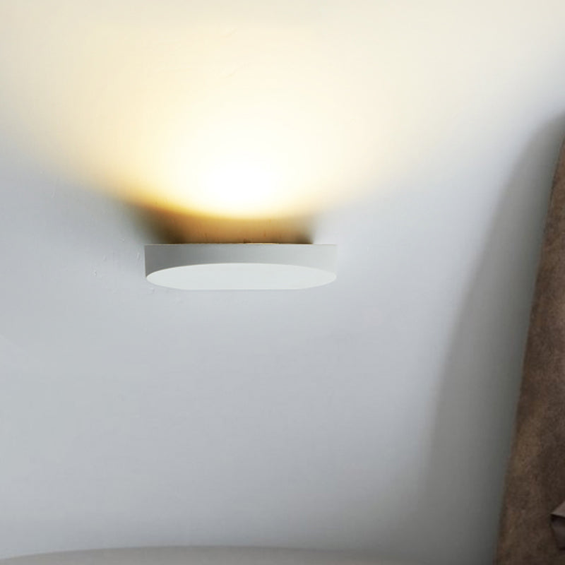 BowLift | Aluminum Round Recessed Wall Sconces Minimalist LED Wall Lighting in Black/Grey/White Finish for Corridor