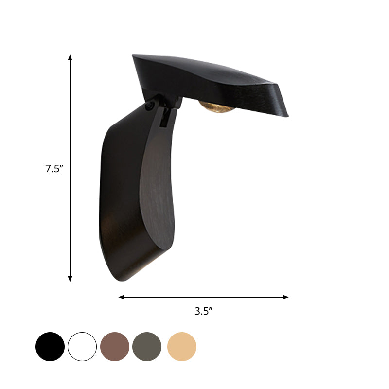 BowLift | Rotatable oval surface wall lamp Modern metal LED bedside wall lamp in white/black/gold finish