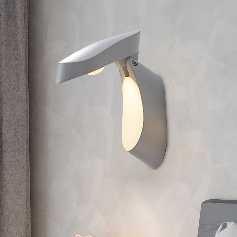 BowLift | Rotatable oval surface wall lamp Modern metal LED bedside wall lamp in white/black/gold finish