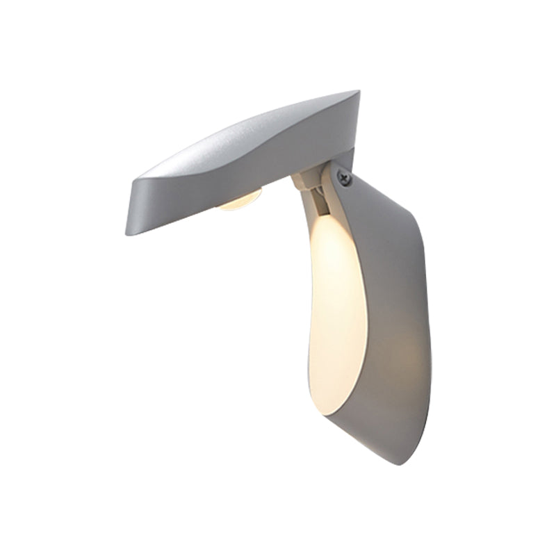 BowLift | Rotatable oval surface wall lamp Modern metal LED bedside wall lamp in white/black/gold finish