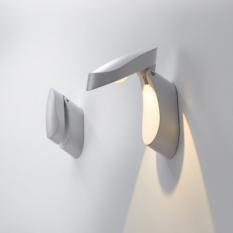 BowLift | Rotatable oval surface wall lamp Modern metal LED bedside wall lamp in white/black/gold finish