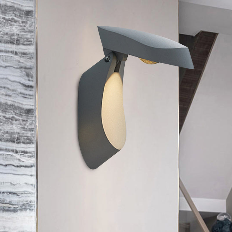 BowLift | Rotatable oval surface wall lamp Modern metal LED bedside wall lamp in white/black/gold finish