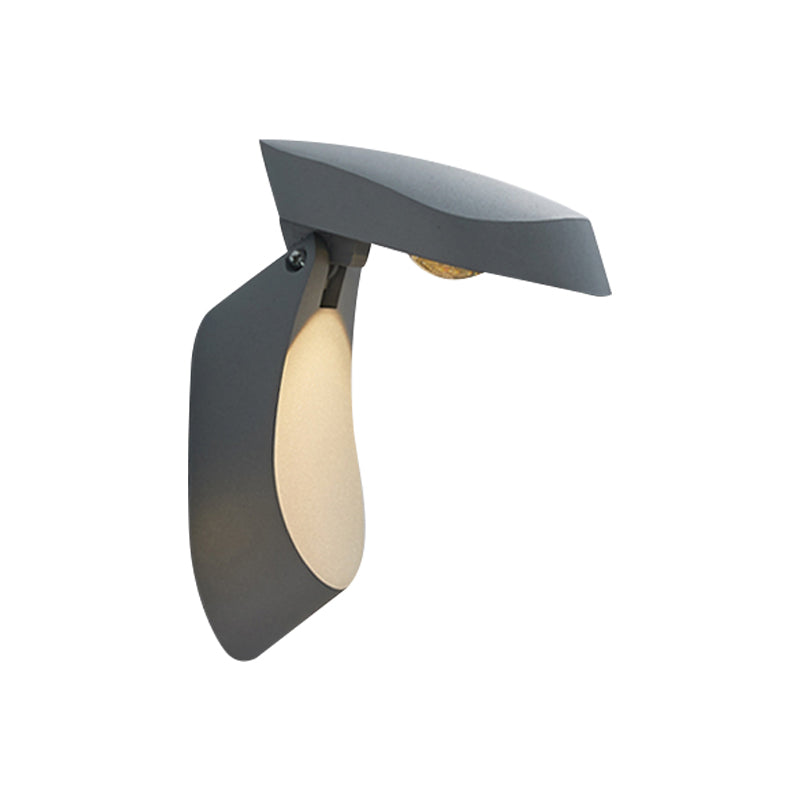 BowLift | Rotatable oval surface wall lamp Modern metal LED bedside wall lamp in white/black/gold finish