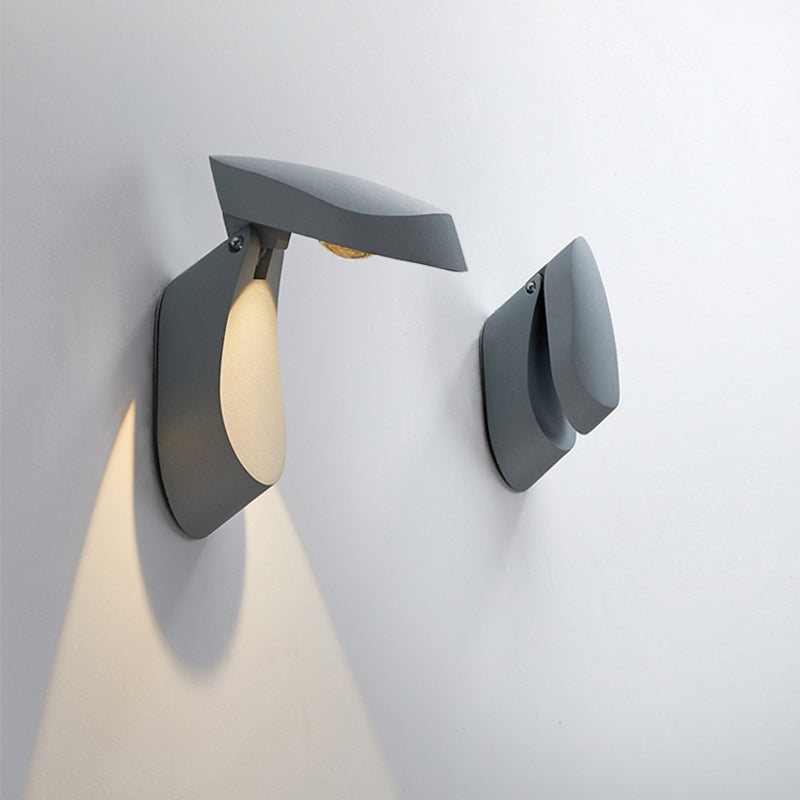 BowLift | Rotatable oval surface wall lamp Modern metal LED bedside wall lamp in white/black/gold finish