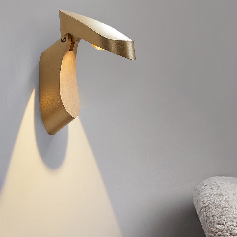 BowLift | Rotatable oval surface wall lamp Modern metal LED bedside wall lamp in white/black/gold finish
