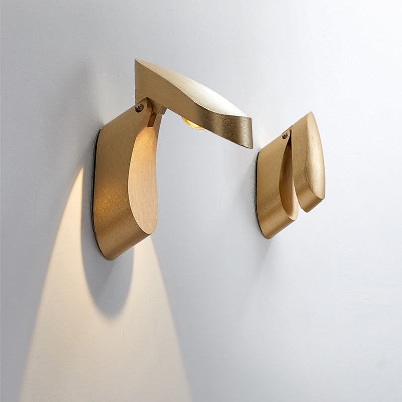 BowLift | Rotatable oval surface wall lamp Modern metal LED bedside wall lamp in white/black/gold finish