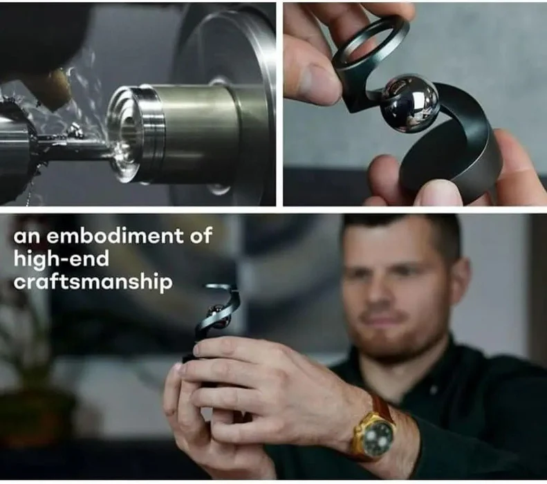 BowLift | Gravity Defying Kinetic Desk Toy Desktop Stress Relief Toy, Aluminum Alloy Decompression