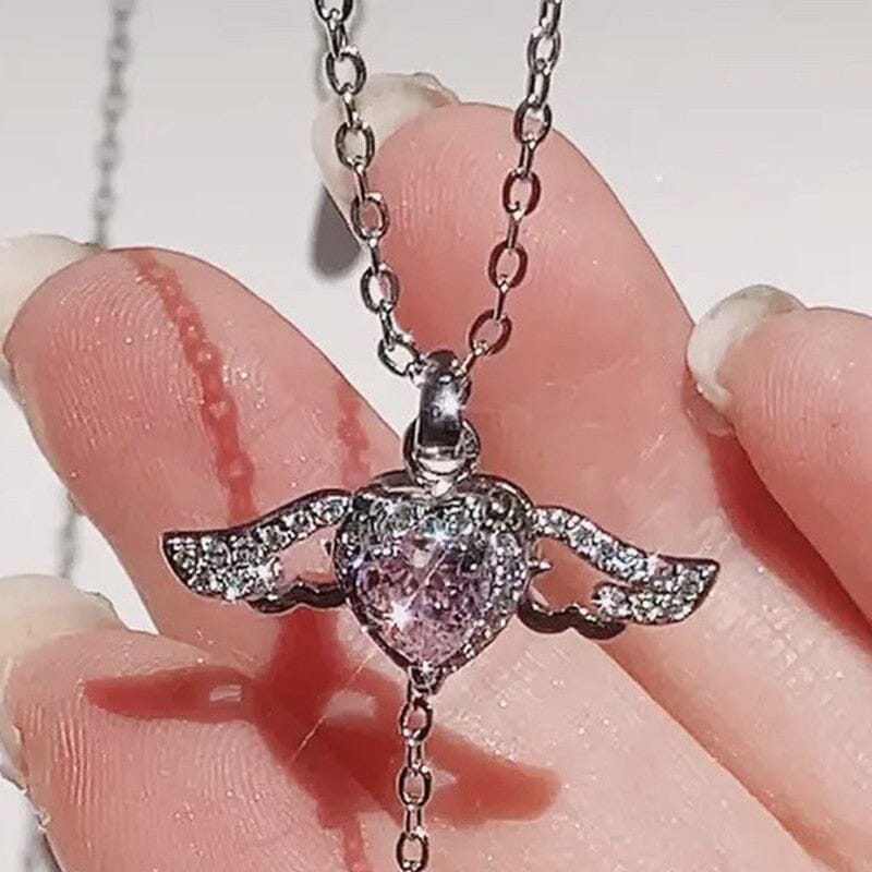 BowLift | Pink Angel Wings Necklace