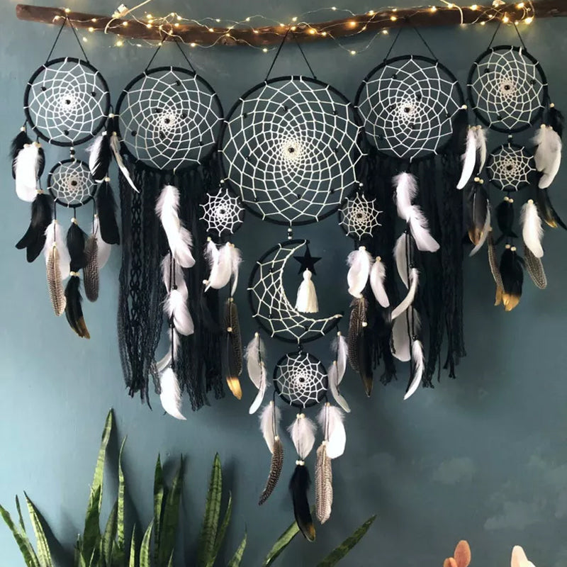 BowLift | Dream catcher moon and stars hang over the bed (5 pieces)