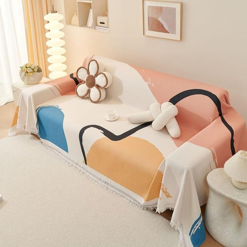 BowLift | Lumiere Abstract Tasseled Sofa Cover