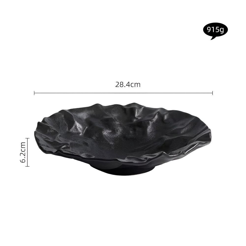 BowLift | Artisan Wrinkled Paper Ceramic Plate