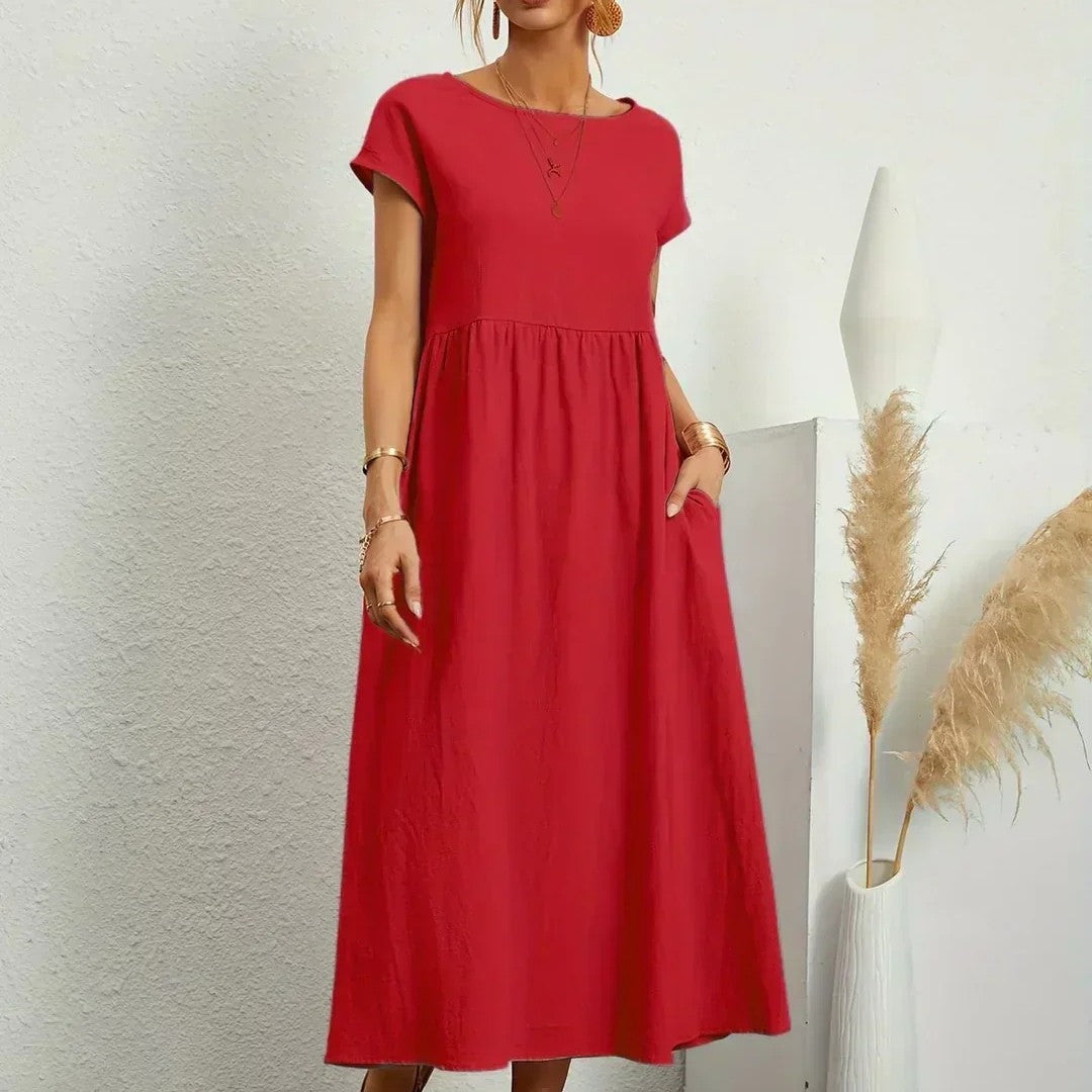 Relaxed Fit Maxi Dress with Empire Waist