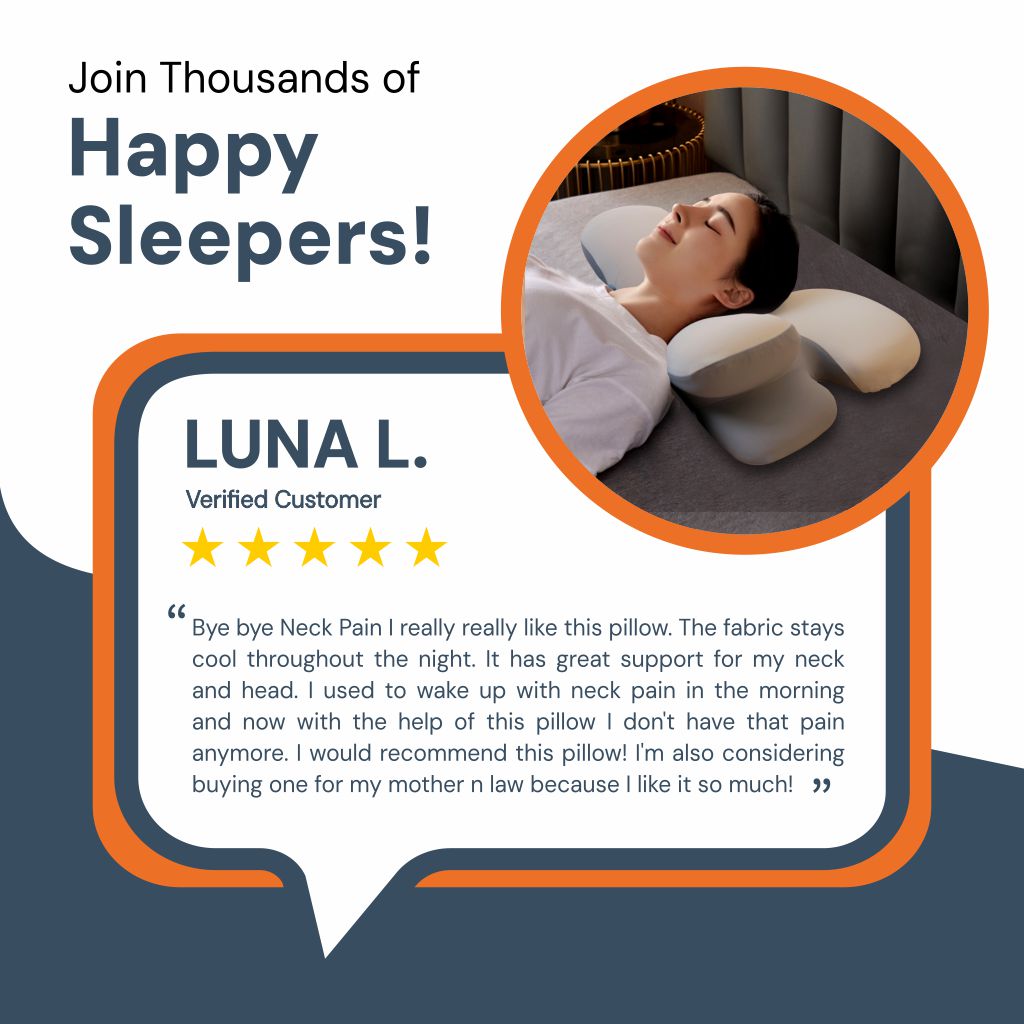 BowLift | Ergonomic Cervical Pillow | Memory Foam, Neck Support & Ideal for Restful Sleep