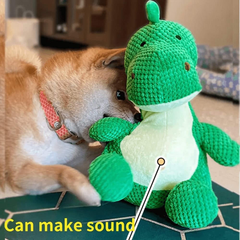 Dino Chew Plush Dog Toy