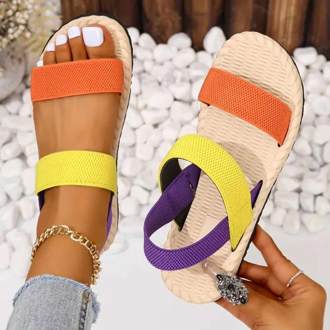 Solero – Colorblock Espadrille Strap Sandals