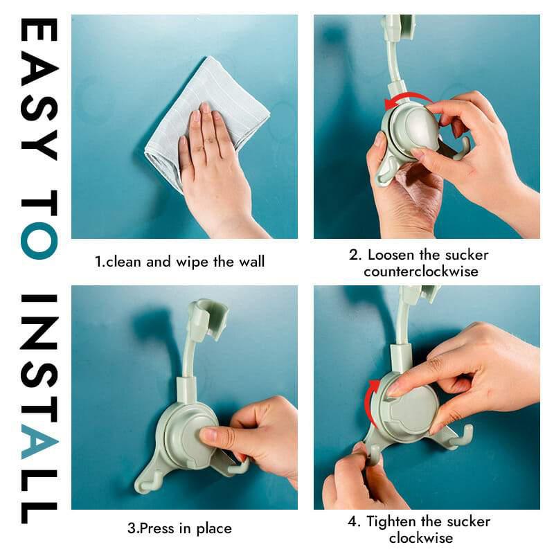 BowLift | Shower shelf with hooks