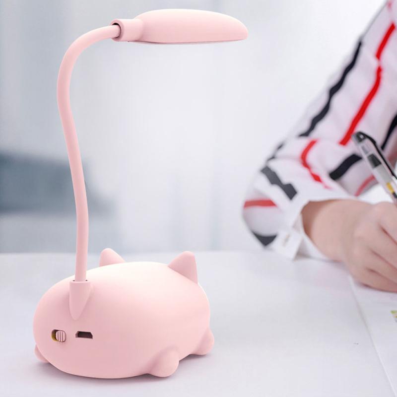 BowLift | Mini Cartoon Cat LED Eye Protection Reading Lamp USB Rechargeable Desk Lamp