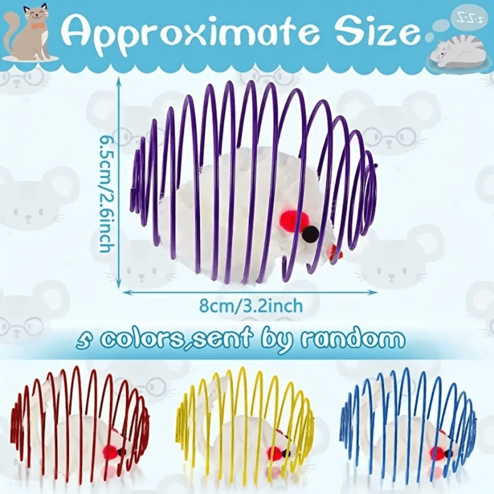 Interactive Cat Spring Toy Set