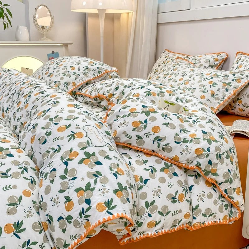 BowLift | Blossom & Berry Dream Bedding Set 4pcs Floral Duvet Cover
