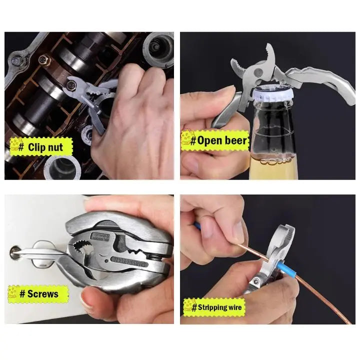 BowLift | 9-in-1 Stainless Steel Multi-Function Pliers – Compact & Versatile