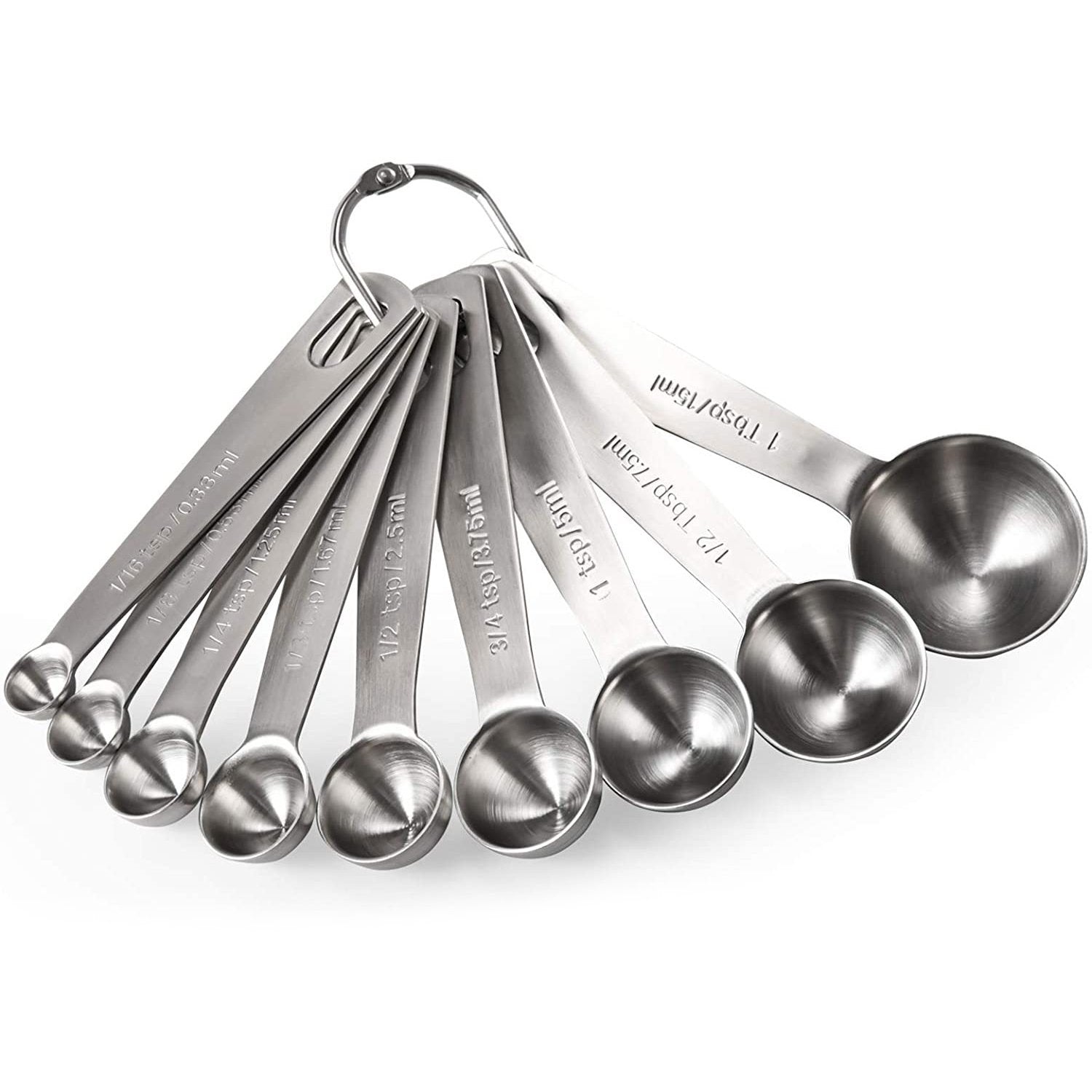 BowLift | 9-piece set: stainless steel measuring spoons for dry and liquid ingredients