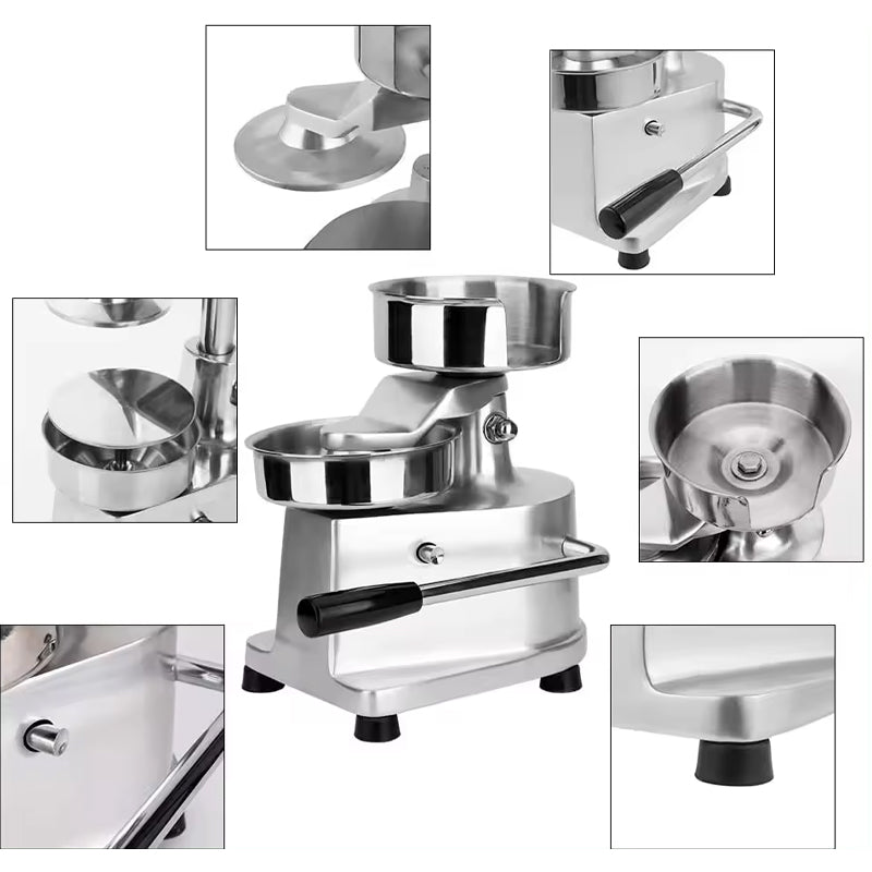 BowLift | 100mm Commercial Burger Patty Maker Stainless Steel Beef Meat Forming Processor