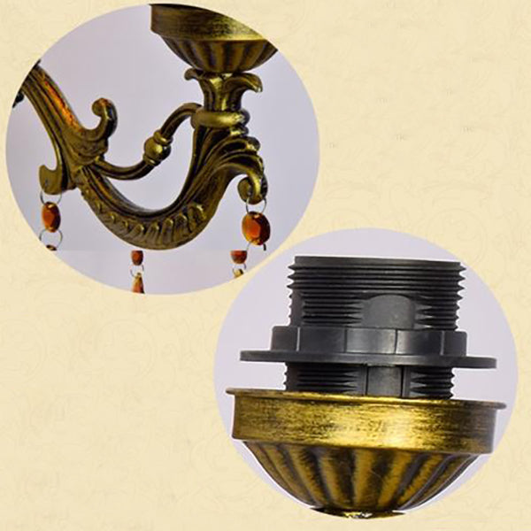BowLift | Victorian Bowl Wall Lighting with Crystal Decoration Stained Glass 1 Light Wall Mount Light
