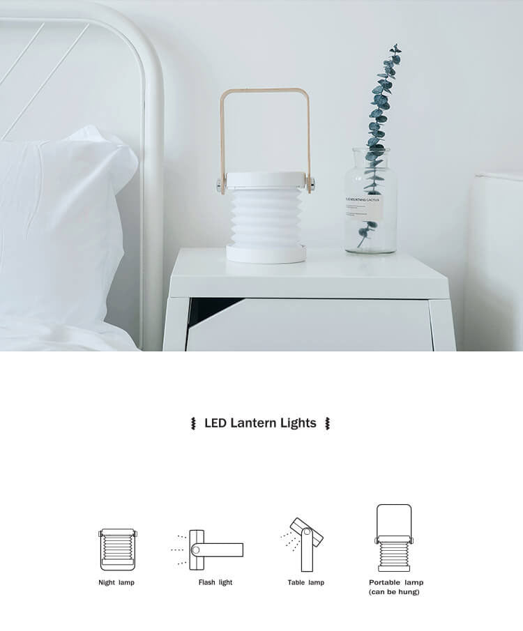 BowLift | Lantern lamp night light creative foldable portable LED table lamp