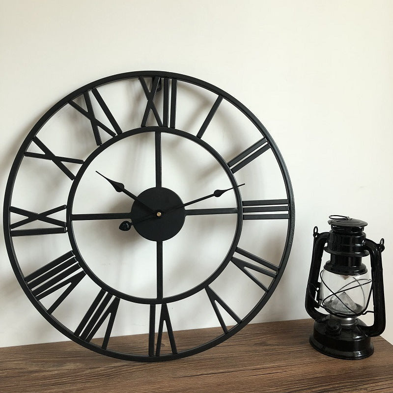 BowLift | Roman Letters Large Silent Wall Clock 16 Inch Iron