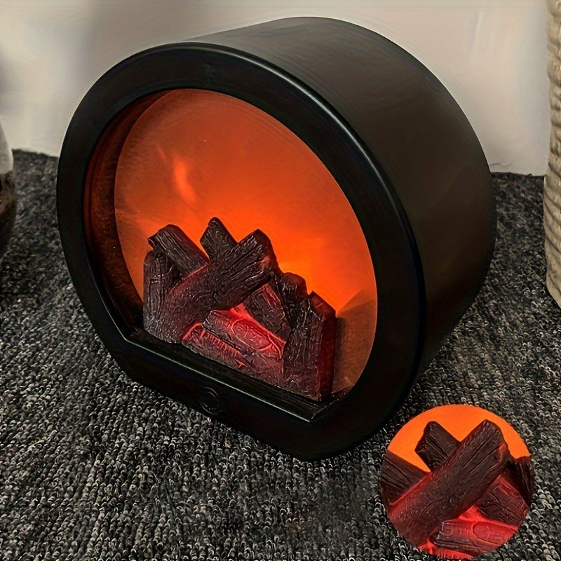 BowLift | Cozy rectangular fireplace lantern stove lamp - Realistic simulation flame lights